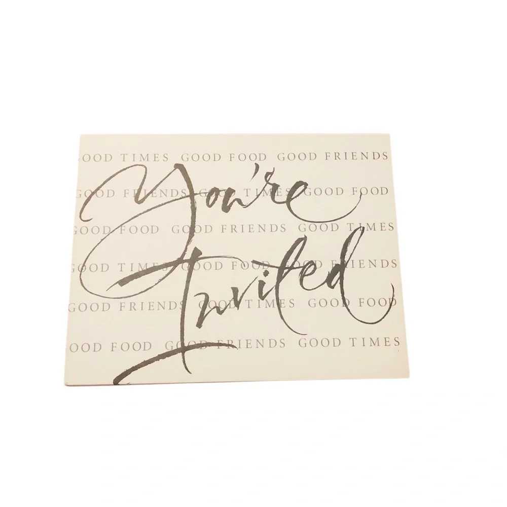 You're Invited Cream Party Invitation Cards